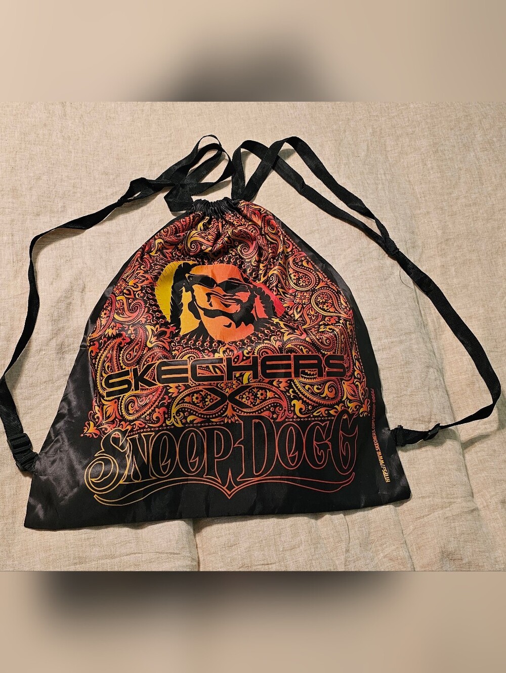 Snoop Dogg Sketchers Reusable Tote Bag With Adjustable Backpack Straps NWOT